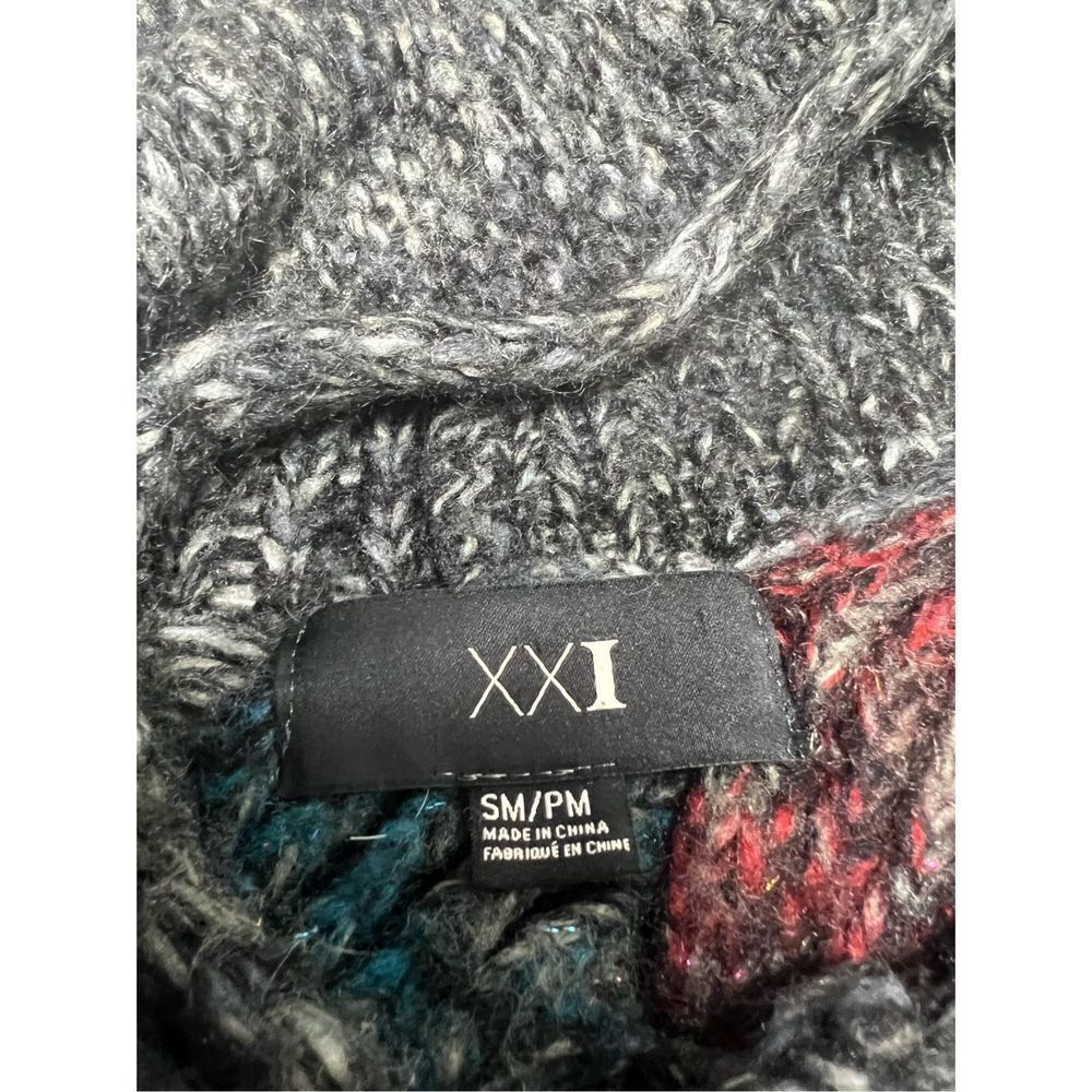 XXI Knit Cable Multicolor one Button Cardigan Size S - Picture 6 of 13